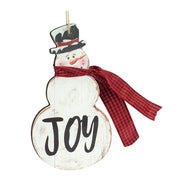 Wooden Snowman Ornament