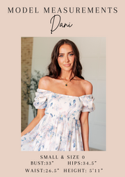Gentle Yet Strong Balloon Sleeve Floral Dress