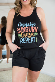 Sunrise Sunburn Sunset Repeat Tank