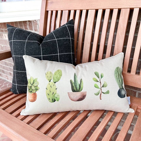Cactus Summer Pillow Cover 12x20 inch